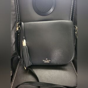 Kate Spade Black Crossbody Bag With Tassels